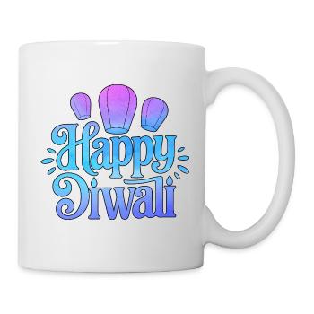 Happy Diwali Lanterns Gradient - Mug - white - Right
