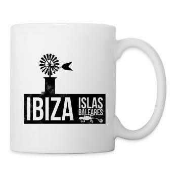 Ibiza Inseln Silhouette Windrad - Tasse - Weiß - Rechts