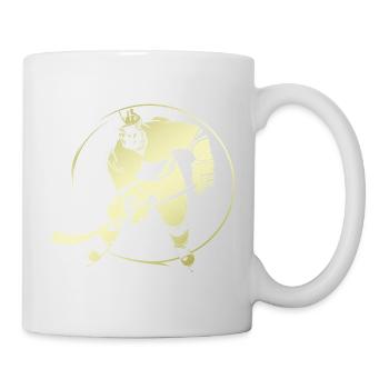 Hockey Spieler Silhouette - Tasse - Weiß - Rechts