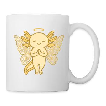 Axolotl Engel – Himmlisches Tiermotiv - Tasse - Weiß - Rechts
