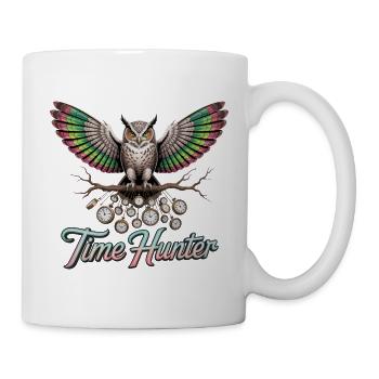 Zeitjäger-Eule - Tasse - Weiß - Rechts