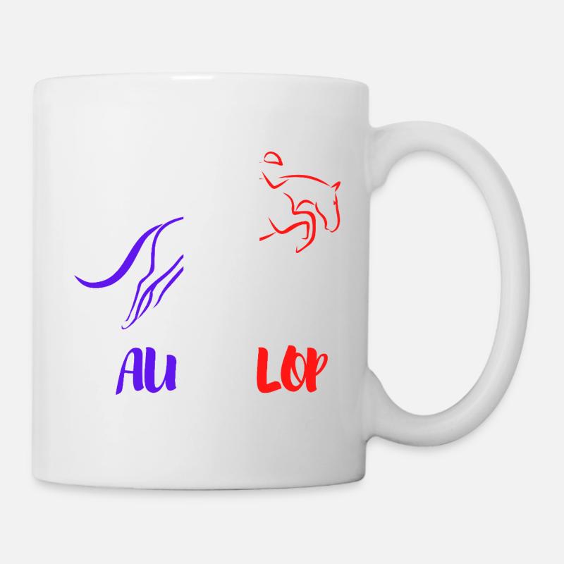 Au GALOP Bleu Blanc Rouge - Mug blanc - blanc