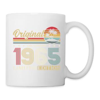 60. Geburtstag Original Oktober Jahrgang 1965 - Tasse - Weiß - Rechts