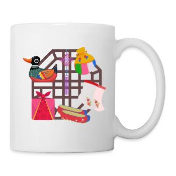 Korean Tradition – Mandarin Duck & Symbols - Mug - white - Right