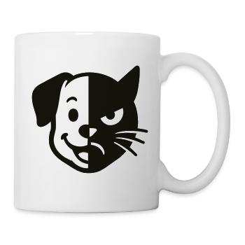 Chien Chat Dualité YinYang - Mug blanc - blanc - Droite
