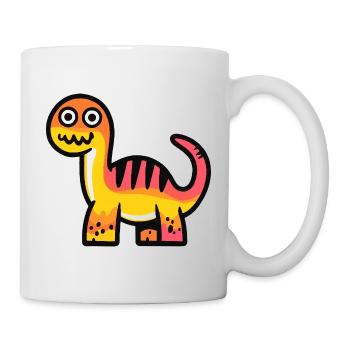 Dinosaur brontosaurus Halloween Funny - Mug - white - Right