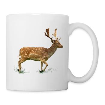 Deer in the grass forest - Mug - white - Right