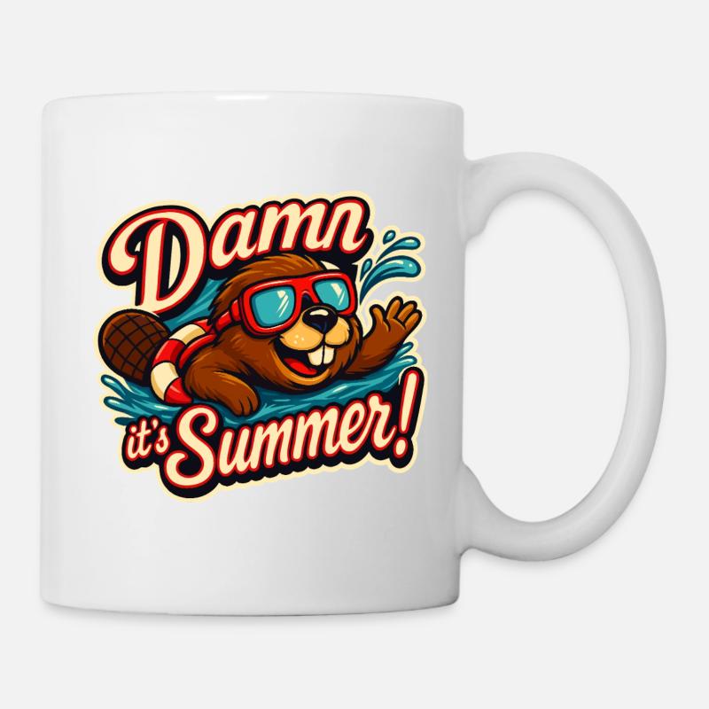 Damn It’s Summer - Sommervibes with biber - Tasse - Weiß