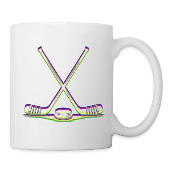 EDM Techno Hockeyschläger Rave Hockey - Tasse - Weiß - Rechts