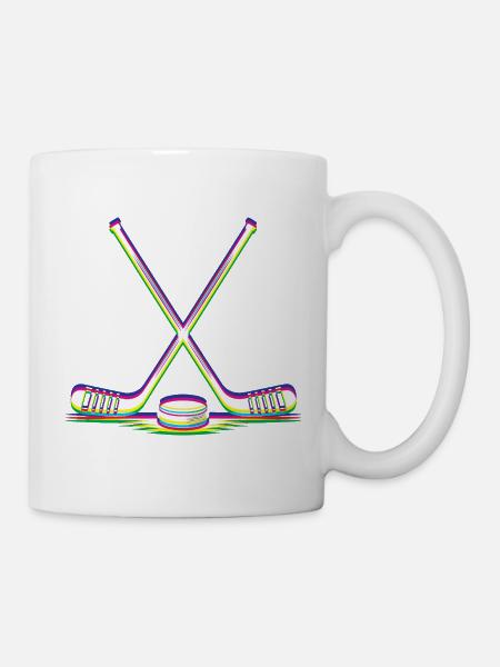 EDM Techno Hockeyschläger Rave Hockey - Tasse - Weiß