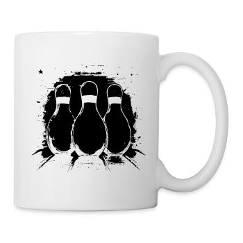 Graphiques de bowling - Mug blanc - blanc - Droite
