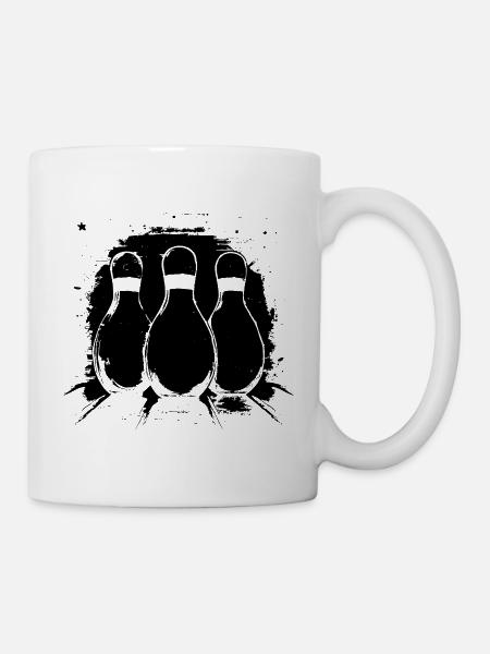 Bowling Grafik - Tasse - Weiß