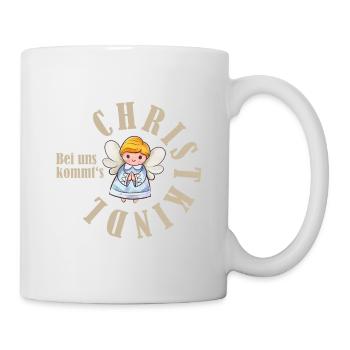 Bei uns kommts Christkind süßes Kreisdesign - Tasse - Weiß - Rechts