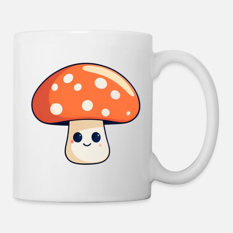 Champignon ami Illustration d’automne - Mug blanc - blanc