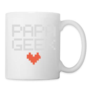 Geek Papa glücklicher Vater Vater Sohn super Vater - Tasse - Weiß - Rechts