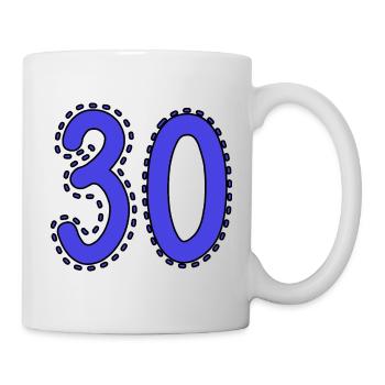 30. 30 YEARS. 30th ANNIVERSARY. 30 YEARS ANNIVERSARY. - Mug - white - Right