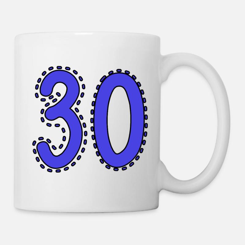 30. 30 ANS. 30e ANNIVERSAIRE. ANNIVERSAIRE 30 ANS. - Mug blanc - blanc