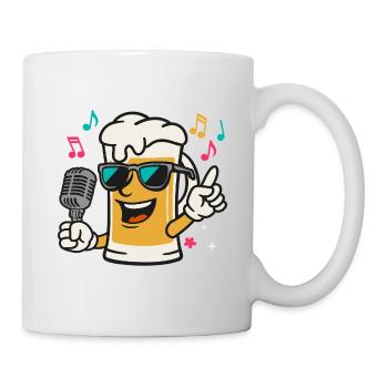 Beer Party Schlager Music Beer Mug Beer Glass Singer - Mug - white - Right