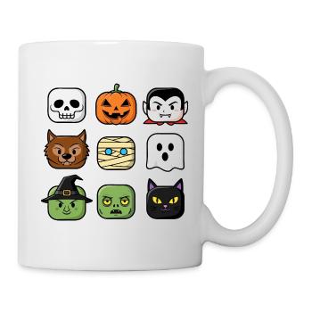 Halloween Building Block Heads Youth Child Halloween - Mug - white - Right