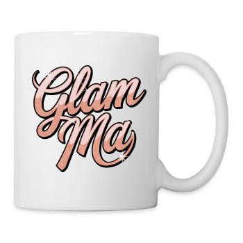 Glam Mad Glitter Skript - Tasse - Weiß - Rechts