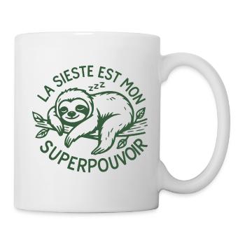 Napping is my superpower lazy humor - Mug - white - Right
