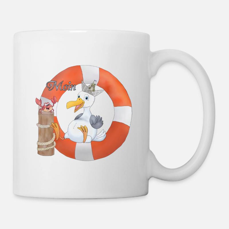 Moewe_im_Ring - Mug - white