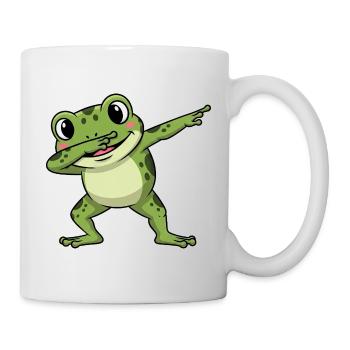 Süßer Frosch Kröte Unke Dabbing Kinder Cartoon - Tasse - Weiß - Rechts