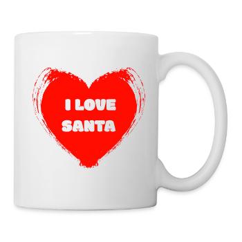 Design de cœur : J’aime le Père Noël - Mug blanc - blanc - Droite