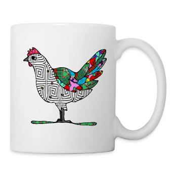 poule - Mug blanc - blanc - Droite