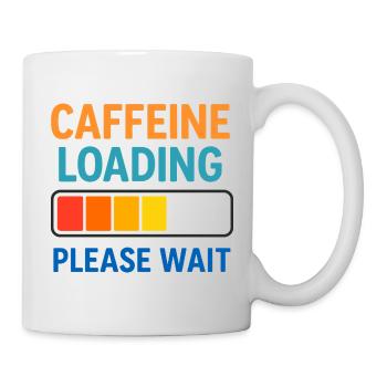 Kaffee Ladebalken Wartezeit - Tasse - Weiß - Rechts
