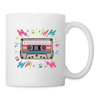 K Mixtape Cassette Rétro Années 80 Musique des années 90 - Mug blanc - blanc - Droite