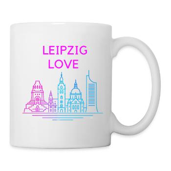 Leipzig Love Skyline Silhouette City Stadt - Mug - white - Right