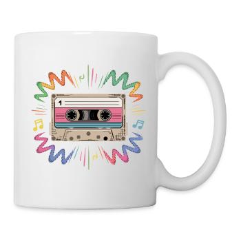 Cassette Rétro 1 Mixtape Années 80 Musique des années 90 - Mug blanc - blanc - Droite