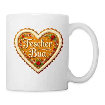 Coeur en pain d’épices Fescher Bua Costume traditionnel Bavière Bavarois - Mug blanc - blanc - Droite