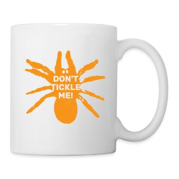 Look a spider ! Spinne Halloween don´t tickle me ! - Tasse - Weiß - Rechts