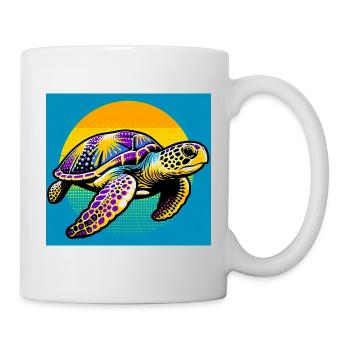 tortue - Mug blanc - blanc - Droite