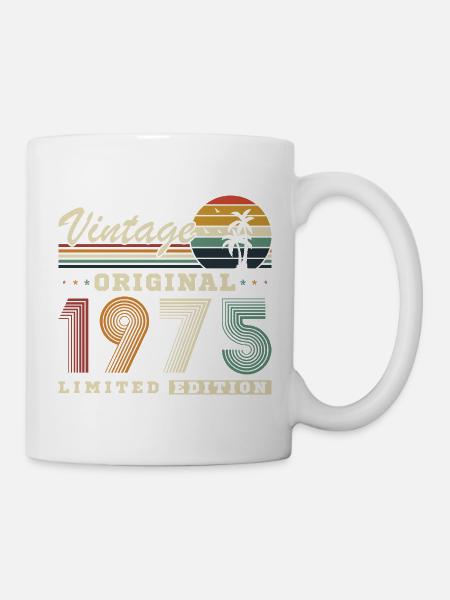1975 Vintage Retro Geburtstagsgeschenk - Tasse - Weiß