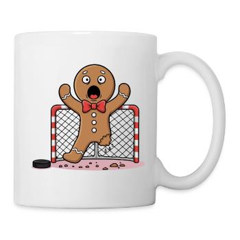dessin animé de hockey de Noël -Hockey - Mug blanc - blanc - Droite