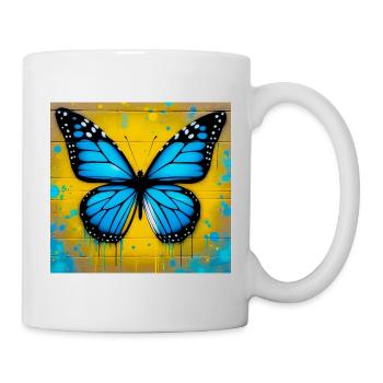 Schmetterling - Tasse - Weiß - Rechts