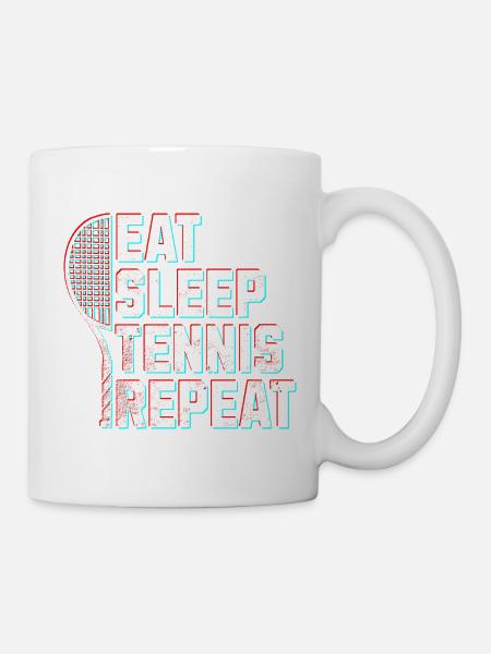 Tennis Manger dormir tennis glitch effet - Mug blanc - blanc