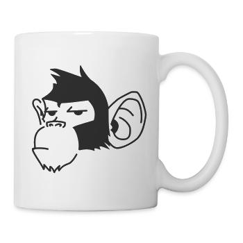 Urban Affe – Streetart Graffiti Primat - Tasse - Weiß - Rechts