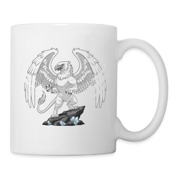 Mythical Gryphon on Crystal Rock - Mug - white - Right