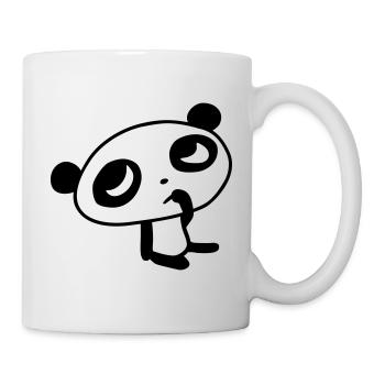 Niedlicher Panda – Kawaii Bär & Bambus Design - Tasse - Weiß - Rechts