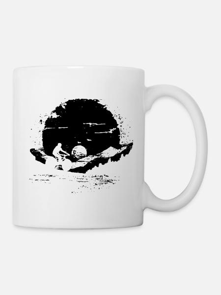 Fahrradfahrer Skizze - Tasse - Weiß
