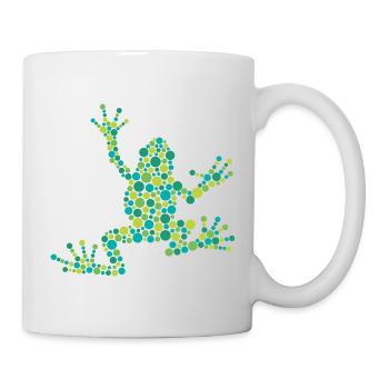 Dot frog made of colorful circles - Mug - white - Right