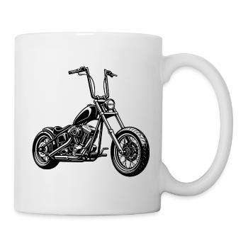 Moto Chopper Custom Bike Bobber - Mug blanc - blanc - Droite
