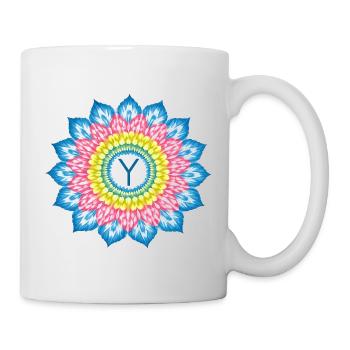 Mandala Y Arc in der Sonne - Tasse - Weiß - Rechts