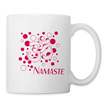 Om Namaste Pink Circle Design - Mug - white - Right