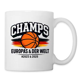 Champions Europas & Welt Basketball Deutschland - Tasse - Weiß - Rechts
