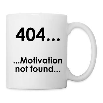 Unispruch "Error404" Student Geschenk, Studenten - Tasse - Weiß - Rechts